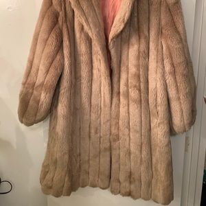 A brown fur coat